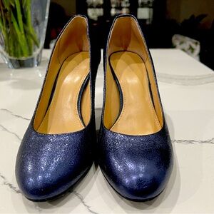 Michael Kors heels size 9, navy blue, shiny